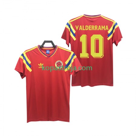 Billiga Fotbollströjor Colombia VALDERRAMA 10 Retro Borta tröja 1990 Kortärmad